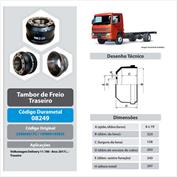 TAMBOR FREIO TRASEIRO 18015009 08249