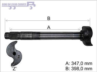 EIXO "S" FREIO TRASEIRO DIREITO 348MM 17318012 100000118013
