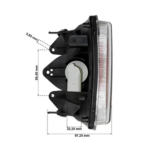SINALEIRA SETA DIANTEIRA DIREITA/ESQUERDA FUME C/LED 24V 36009513 1.21813 